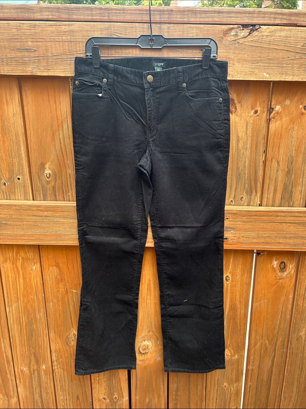 J. Crew Black Straight-Leg Corduroy Jeans